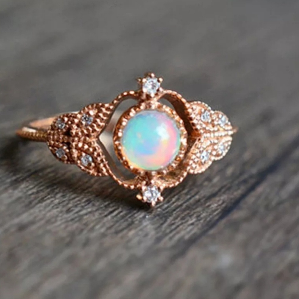 Vintage dainty opal ring